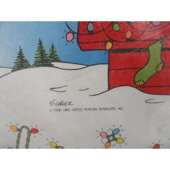 Vtg Hallmark Charles Schulz Peanuts Snoopy & Woodstock Christmas Paper 8 Placema - Picture 2 of 6